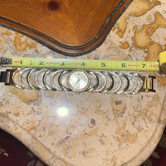 Charter Club gold tone crystal bracelet watch - Picture 4 of 6